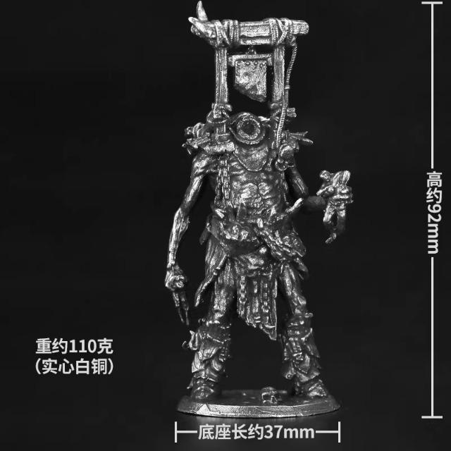 Paintable Metal Tribal Giant Figure Fantasy Warrior Soldier Model Handmade Collectible Toy Gift for Boys Tabletop Game Decor