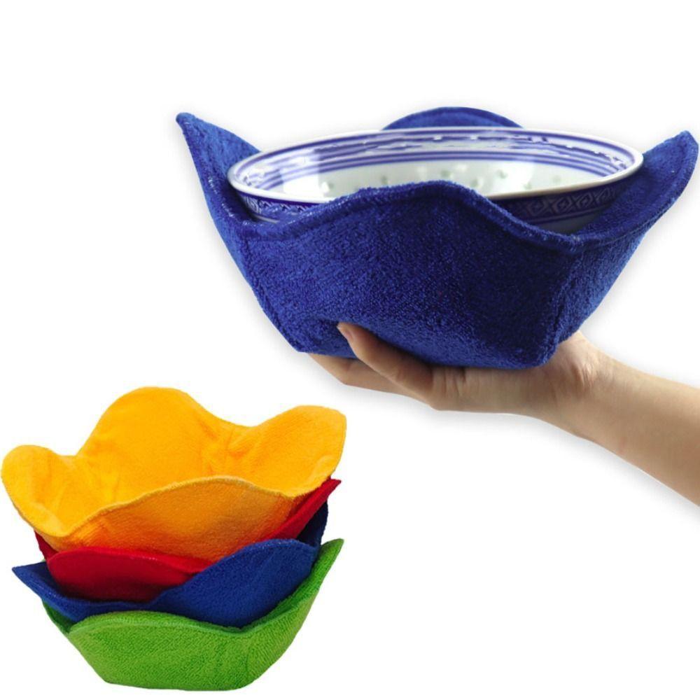 Practical Anti-Scalding Bowl Hugger Polyester Thermal Microwave Heating Bowl Cover Heat Resistant Bowl Cozy Holder Soup