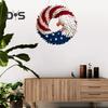 Patriotic Eagle Wreath 4th of July Wooden Decoration Indoor Outdoor Front Door Wall Hanging Independence Day Memorial Day Door Sign Pendant