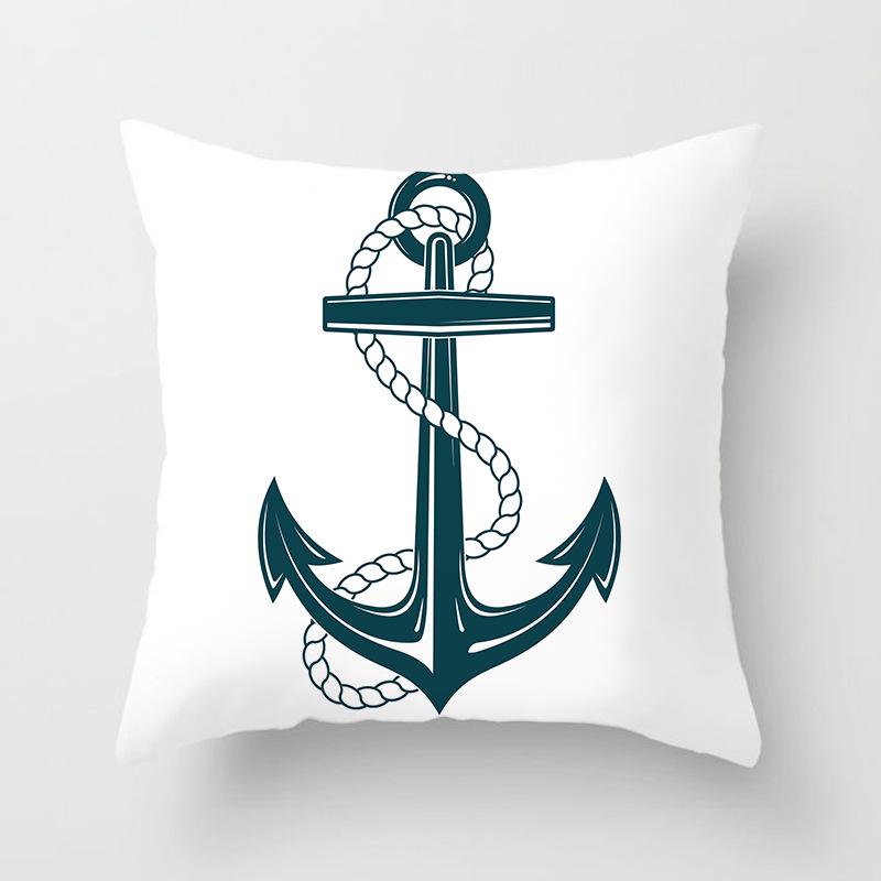 Retro Mediterranean Ocean Digital Print Peach Skin Pillow Cover Cushion Cover Wish Home Products Cushion Cover