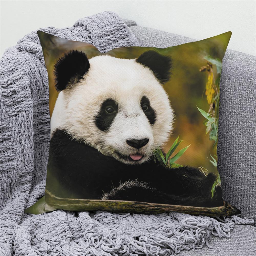 Cute Panda Print Decorative Cushion Cover Home Sofa Bed  Pillow