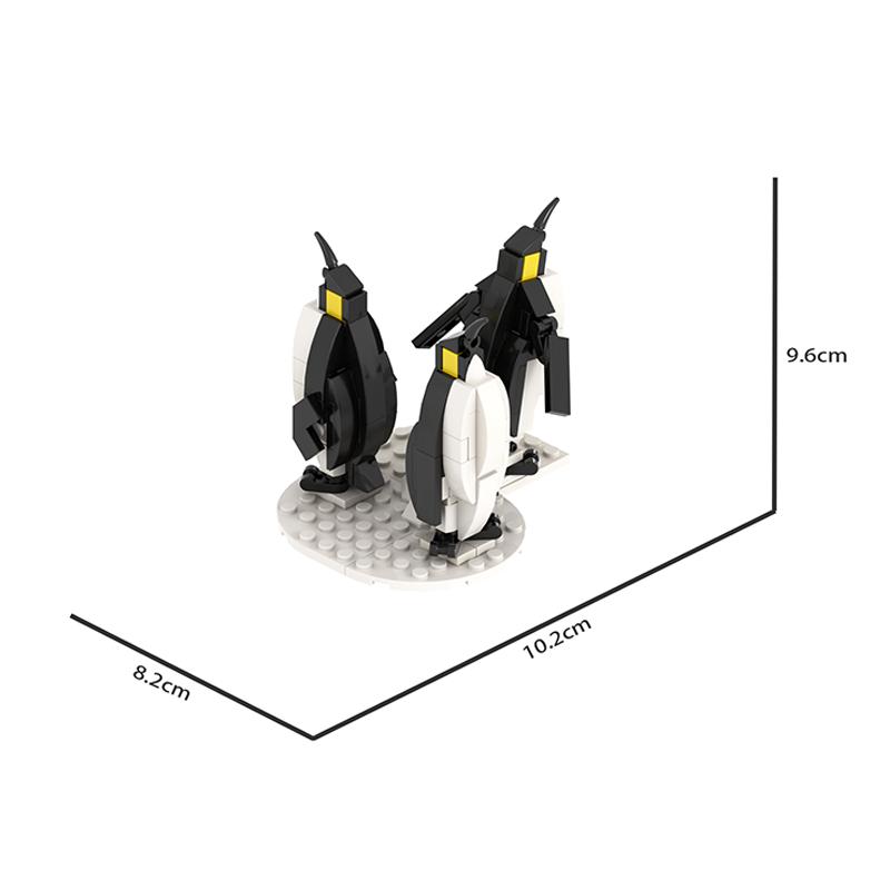 Kids educational building toys gift building blocks moc animal model ornaments antarctic emperor penguin plastic building blocks designed for