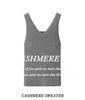 90g Pure Cashmere Reversible Women's Slim-fit V-neck Sleeveless Inner Vest