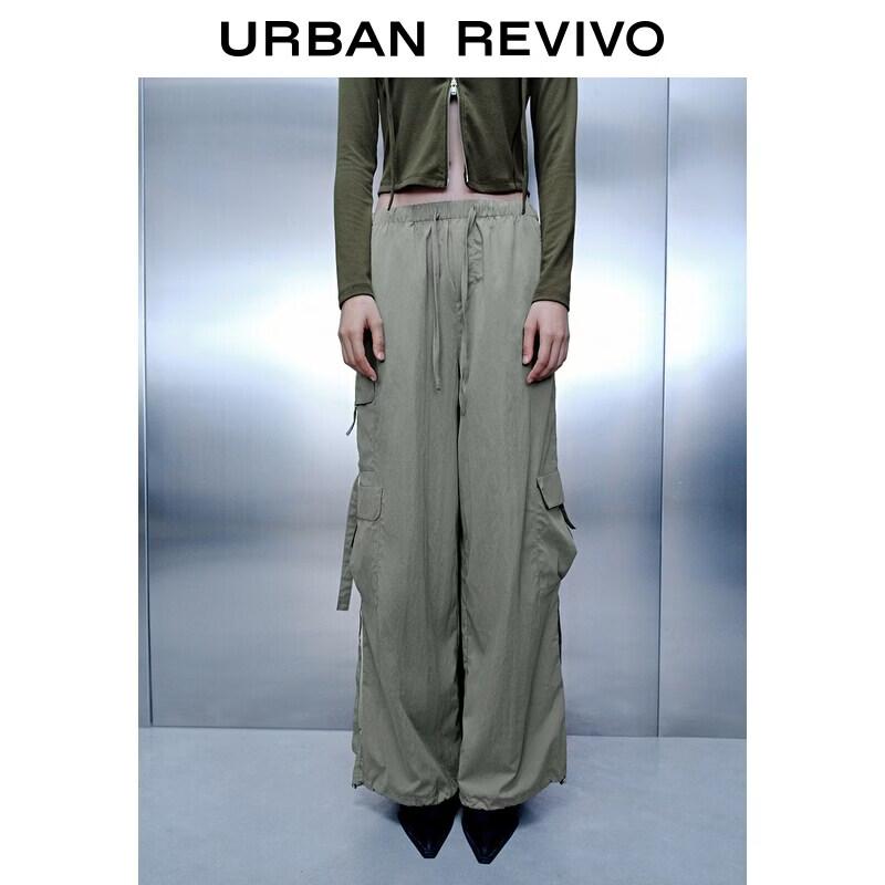 Women's Casual Workwear Tie-Detail Wide-Leg Pants