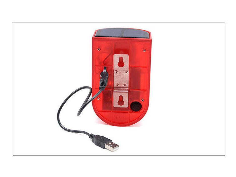 Solar-Powered Outdoor Infrared Security Alarm with Motion Sensor for Farms and Orchards