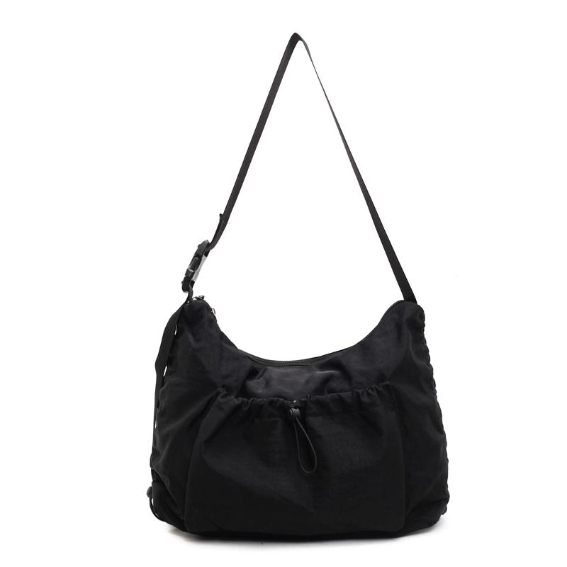 Crossbody Bag Women's Large Capacity Dumpling Bag Solid Color Shoulder Bag Student Class Bag
