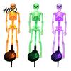 Festive Outdoor Party Lighting Solar Skeleton Garden Stake Light Halloween 3D Glowing Skull Yard Lights Decor with LED Waterproof Lawn Lamp