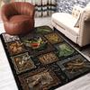 Insect Collage Pattern Rug Floor Mat for Living Room or Bedroom Soft and Comfortable Carpet a Gift for Birthday and Holiday.