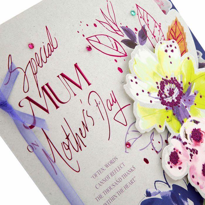 Hallmark Grande carte de fete des meres pour maman - Motif floral vif