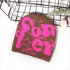 Style Street Alphabet Knit Hat With Thermal Acrylic Material For Fall Seasons