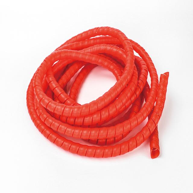5M Line Organizer Pipe Wear-resistant Spiral Wound Tube Wire Cable Protection Sleeve Plastic Spiral Wrap Winding Protector 8mm красный