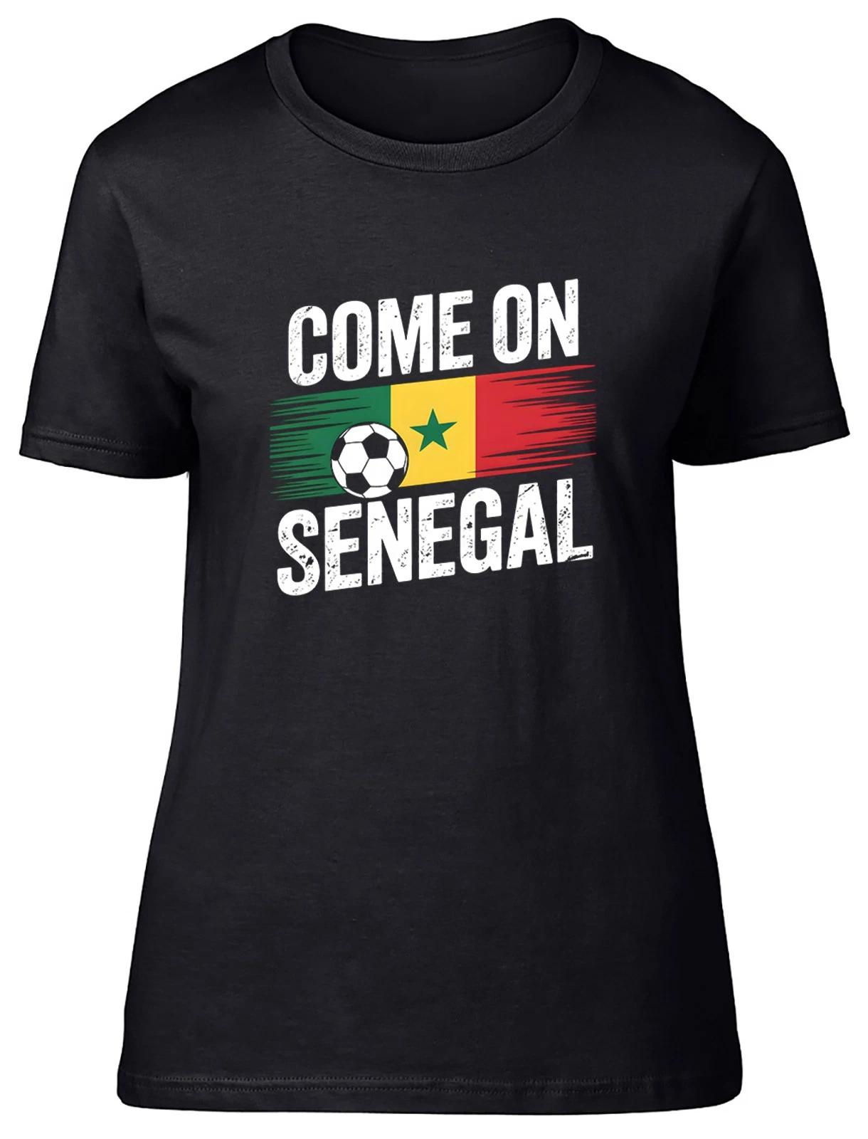 Come on Senegal Supporter Football Fan Womens T-Shirt Ladies Gift Tee XXL