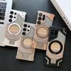 Metal Phone Case With Magnetic Stand Galaxy S26 Ultra S25 Shockproof Heat Dissipation Anti-Fingerprint