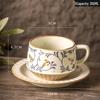 Rustic Ceramic Coffee Cup & Saucer Set