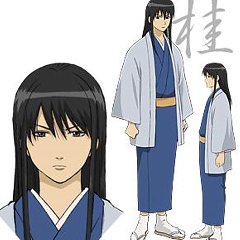 Versatile Anime Gintama Silver Soul Katsura Kotarou Kimono Cosplay Costume Full Set For All Occasions
