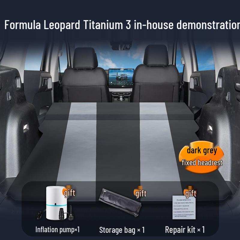 Formula Leopard Titanium 3 Car Mattress: Automatic Inflatable Trunk Bed & Rear Sleeping Mat Accessory