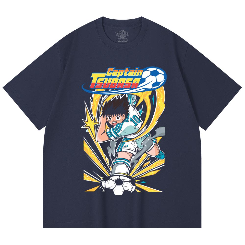 230 Gsm 100% Cotton Captain Tsubasa V1 Print Unisex Heavy Cotton T Shirt