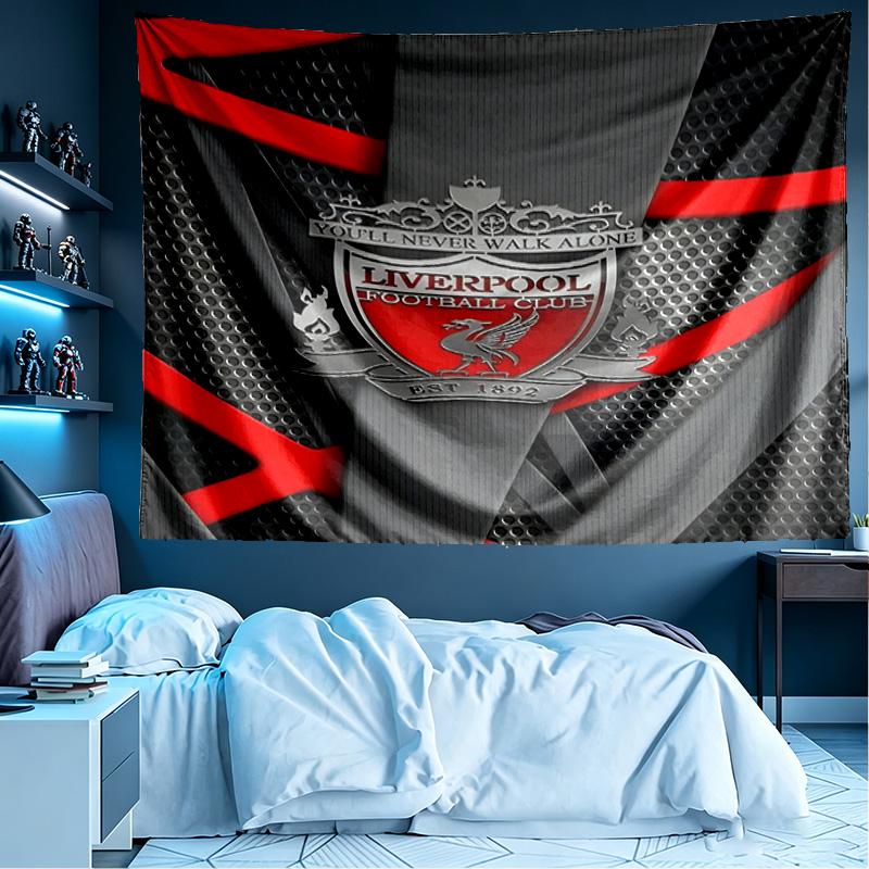 Liverpool F.C Print Wandkleed, Lichtgewicht Wanddecoratie, voor Slaapkamer, Studentenkamer, Woonkamer, Huis Kunst Decoratie - Verjaardag Kerstcadeau voor Vrienden