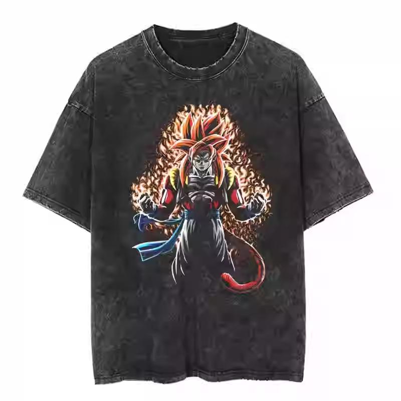 T-shirt Washed Cotton Oversized Loose Men and Women Can Be Short-sleeved Round Neck Fashion Arrival of Summer T-shirts
