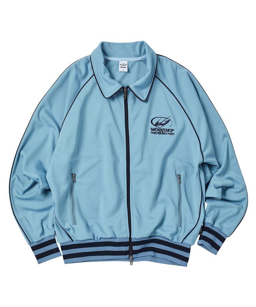 Travel Jersey Piping Track Jacket Blue