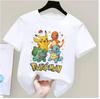 Anime Pokémon Boys Girls TShirt Cotton Retro Mens Cotton TShirt for Women Tops Casual Loose Short Sleeve Couple Y2k
