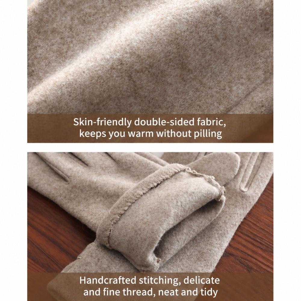 Windproof Women Winter Gloves Velvet Lined Warm Gloves Imitation Cashmere Gloves  for Winter Use