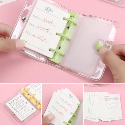 Diary Daily Plan Rings Binder Diary Book Inner Pages Refillable 3-hole Loose-leaf Refill Paper