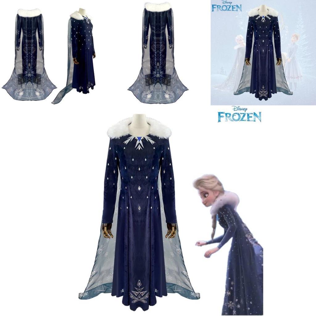 Kostým pro Cosplay Ledové dobrodružství Elsa Princezna Plná sada S ledovými šaty Sněhového miminka