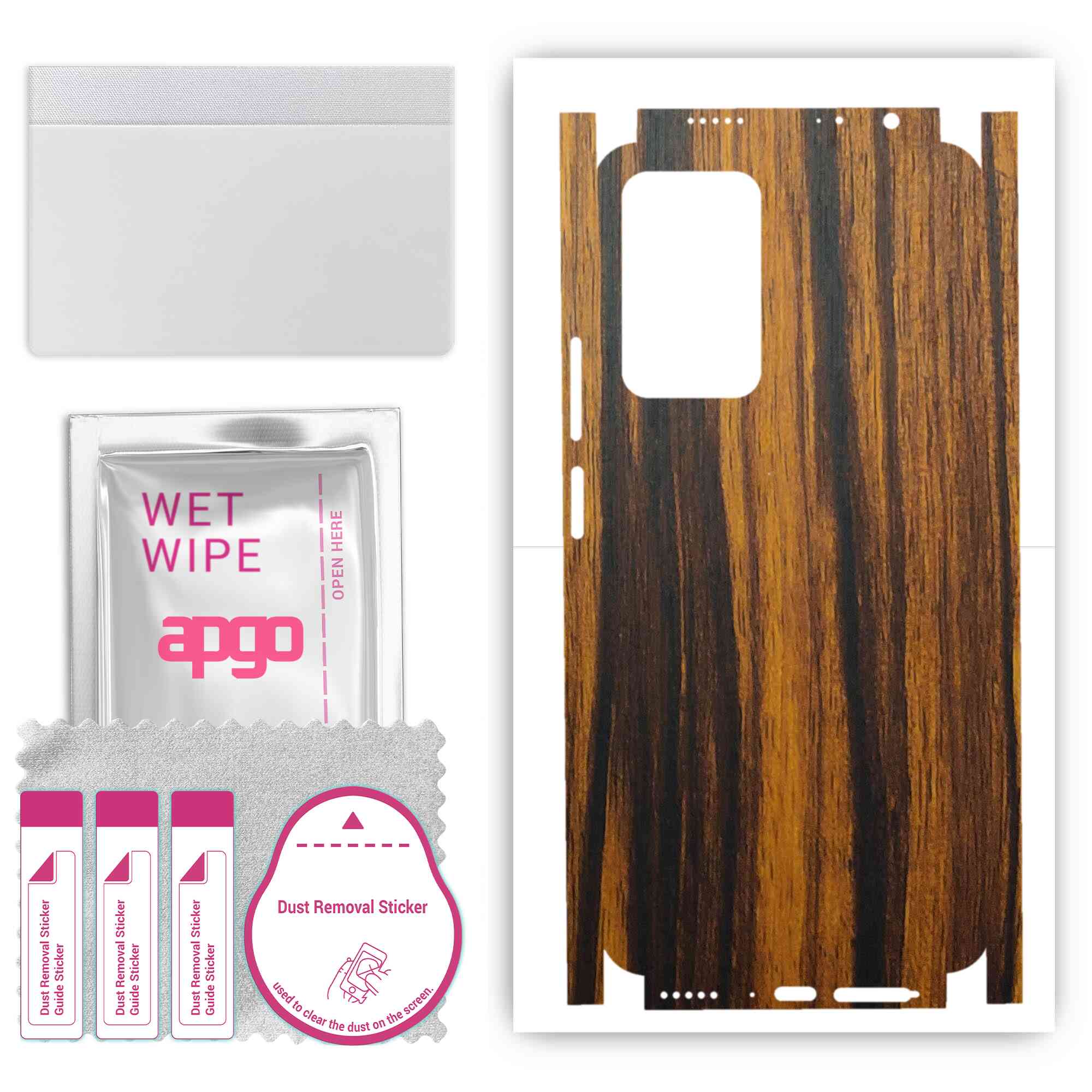 

apgo Protective Skin Sticker for the back+sides compatible with Xiaomi 11i, Full Wrap Film, Foil, Vinyl - Pattern Tigerwood