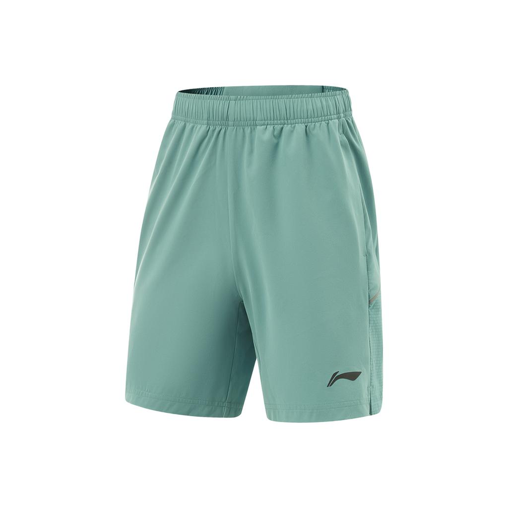 Li Ning Running Series Comfortable Casual Simple Versatile Quick-Dry Lace-Up Five-Point Sports Shorts Men Shorts Misty-Green AKSV089-3