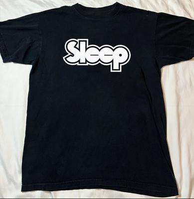 Banda para Dormir LOGO Camiseta de Algodón Negra Talla Completa S5XL Unisex Camiseta Unisex T260