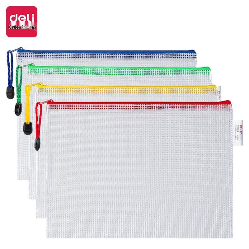 Deli 5656 Mesh Zipper File Bags