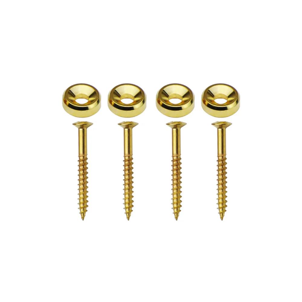 

4 шт. Электрогитара Крепежные наконечники/втулки грифа и винты Гитарные аксессуары