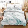 Gold White Marble Bedding Set Luxury Duvet Cover Queen King Size Soft Comforter Bed Linen for Adults
