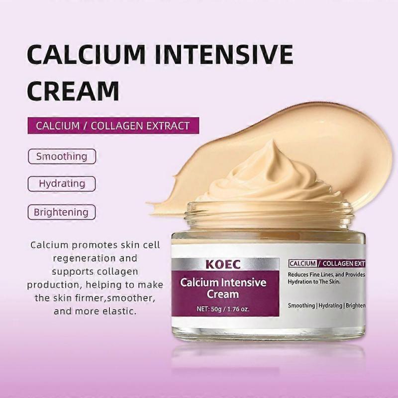 Calcium Intense Creme + Calcium Intense Ampullen Serum, Straffende Feuchtigkeitscreme, Calcium Volumen Multi-Balsam, Intensive Feuchtigkeit für tiefe Falten, Anti-Aging