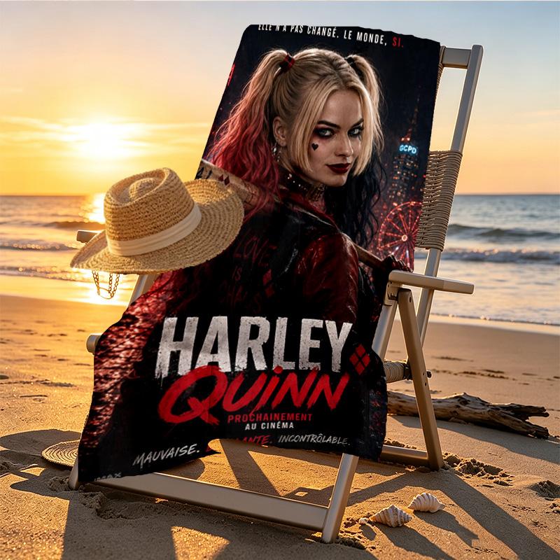 Superhero Print Beach Towel Design, Soft, Lightweight. for Home Bathroom, Spa, Pool, Yoga, Surfing, Camping, Gift for Family, Friend