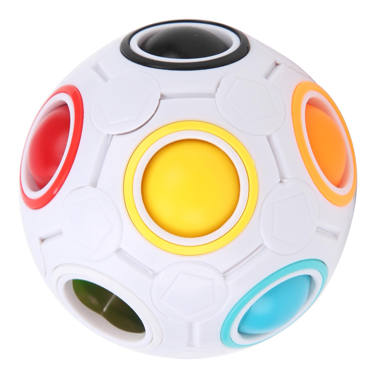 

Educational Learning Rainbow Ball Stress Reliever Toy Football Cube Toy for Children Kids