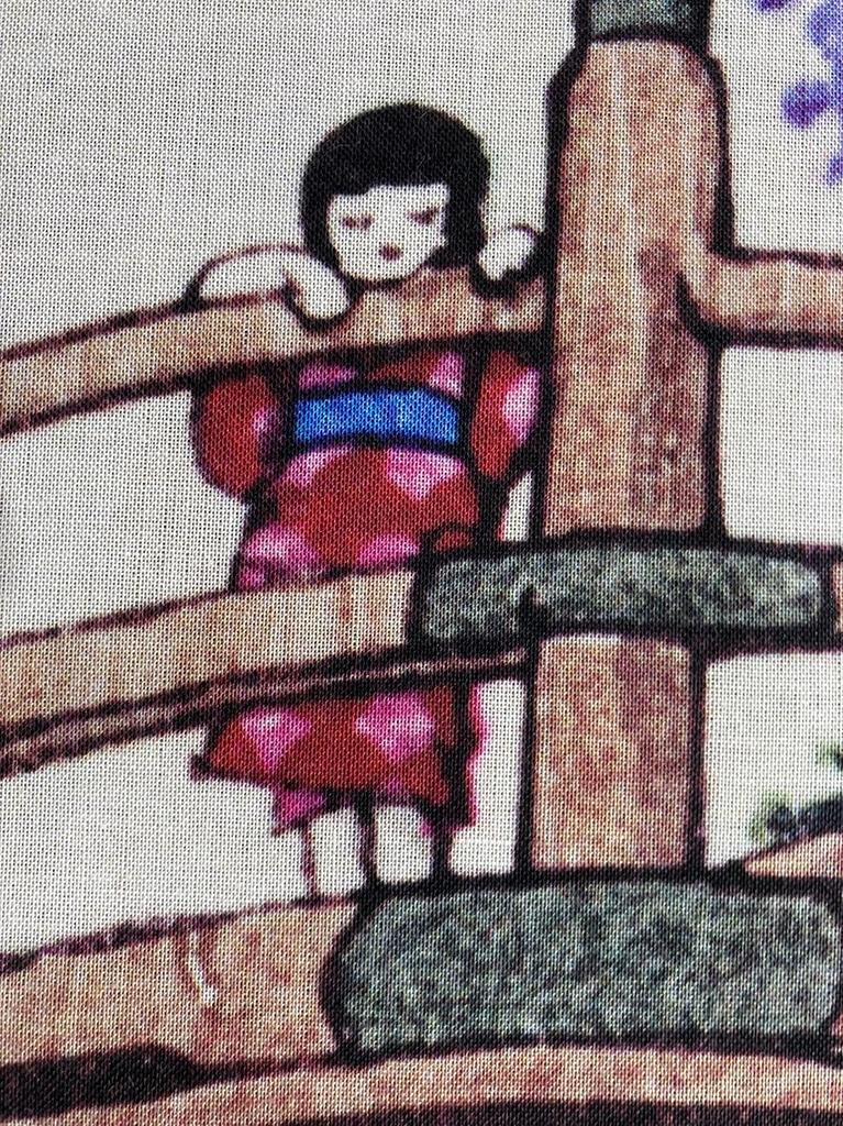 hand towel of by Kawase Hasui Ukiyo-e "Wisteria Kameido"