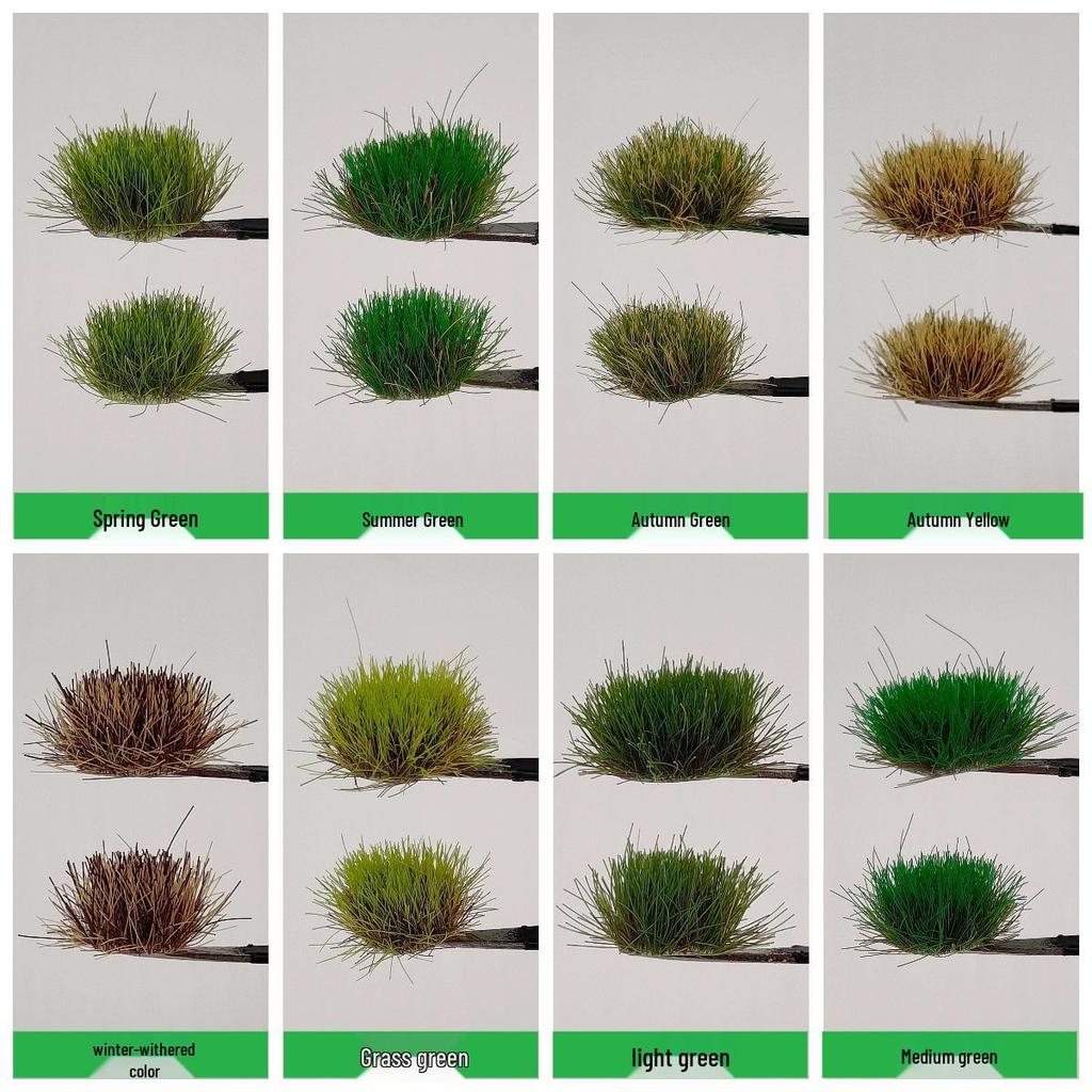 8mm 32 Tufts Grass for Train, Architectural Models, Military Dioramas & DIY Miniatures