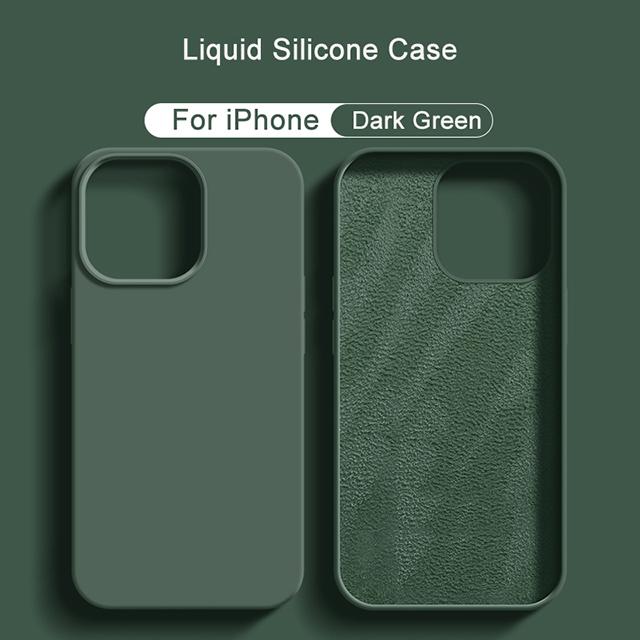 NEW Liquid Silicone Case For iPhone 14 12 11 13 15 Pro Max Mini Luxury Shockproof Cover X XR XS 6 7 8 14 Plus SE Accessory