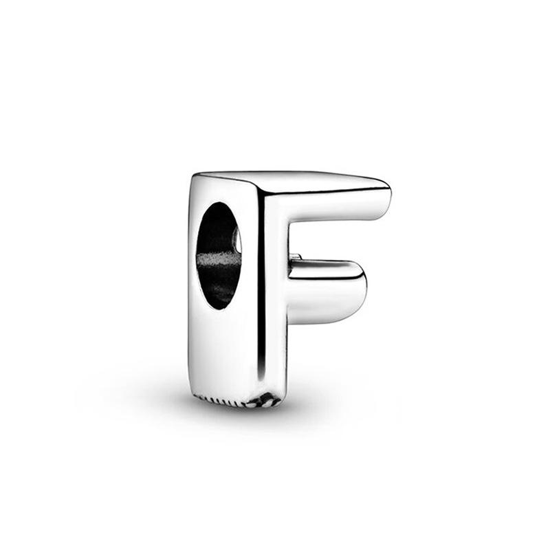 Classic Letter Alphabet A-Z Silver 925 Charm Beads Fit Charms Bracelet  Beads for Women Jewelry Making Gifts