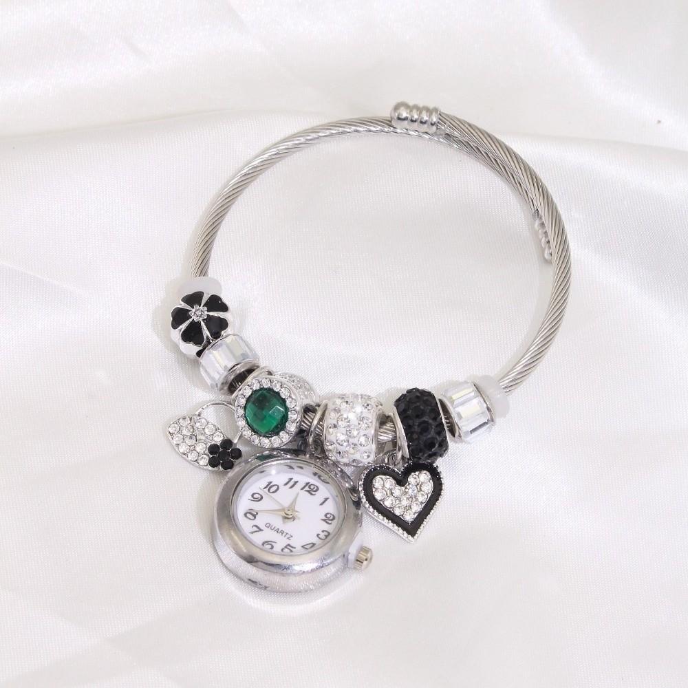 Precise Beaded Watches Elegant Quartz Watch Trendy Women's Bracelet Watches  Birthday Gift