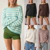 Women's Fashion Casual O-Neck Long Sleeve Autumn Winter Loose Sweaters
