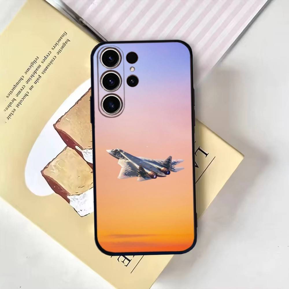 Aircraft Helicopter plane Phone Case For SamsungS25,24,21,22,23,30,Ultra,20,Plus,Fe,Lite,Note,10,9,Soft Black Cover