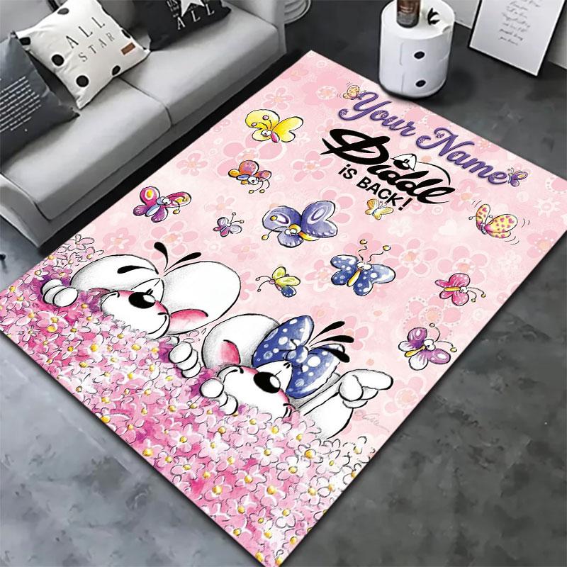 Diddl Custom Name Carpet Rug for Living Room Bedroom Home Sofa Decoration,Kids play Non-slip Floor Mat