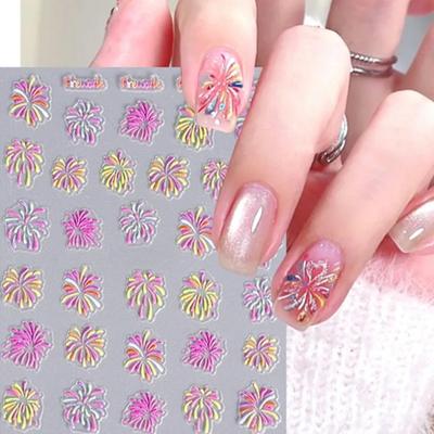 New Year's Nail Stickers Romantic PVC Easy To Apply Long-Lasting Eco-friendly Nail Art Decal Women Accessories