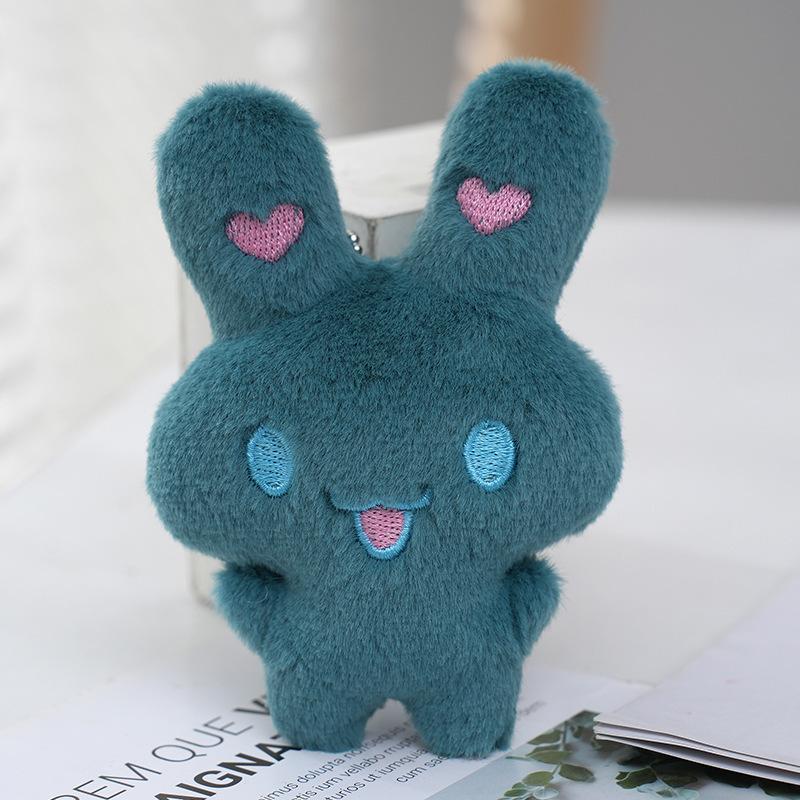 

Плюшевый кролик милый брелок мягкая игрушка очаровательный пушистый шарм для сумки животное чучело темно-зеленого