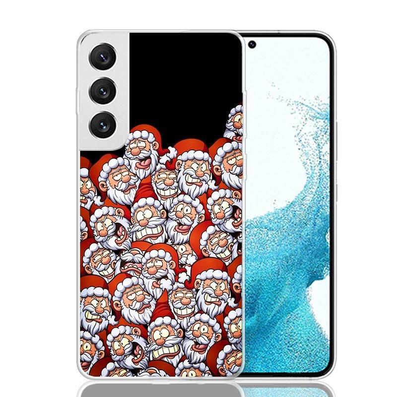 Christmas Santa Claus Present Phone Case For Samsung Galaxy S25 S24 S23 S22 S21 FE S20 Ultra S10 Plus Art Customized Coque Capa