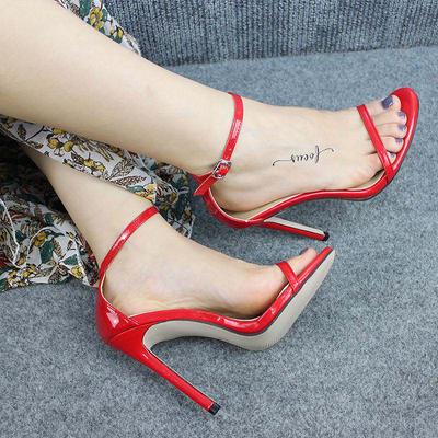 Damen Sommer Sandalen 10cm Mode Einfarbig Lässig Offene Zehen Super Hoher Absatz Fischmaul Pumps High Heel Sandalen 2024