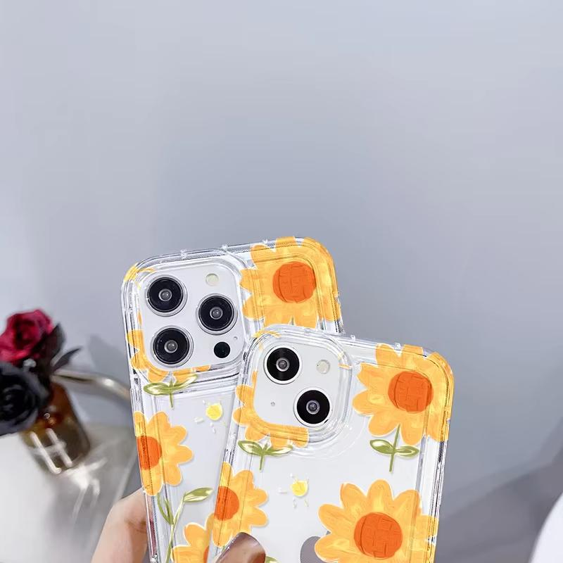 Colourful Flowers Phone Cases For iPhone 17 16 Pro Max 17 Air 15 11 14 13 12 Promax 16 15 Plus Clear Soft Silicone Cover